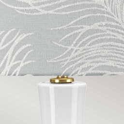 Luminosa Lighting Luminosa Milo Table Lamp With Round Shade, Aged Brass, White, Blue - thumbnail 3