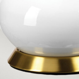 Luminosa Lighting Luminosa Milo Table Lamp With Round Shade, Aged Brass, White, Blue - thumbnail 4