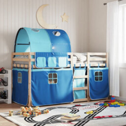 Berkfield Bunk Bed Without Mattress Blue 80X200 Cm Solid Wood Pine - thumbnail 1