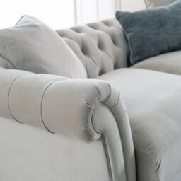 Sofas Express Tulip Chalk Grey Velvet  3 Seater Sofa - thumbnail 5