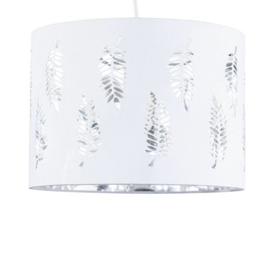 First Choice Lighting Fern - White Cut Out 25Cm Pendant Lightshade - image 1