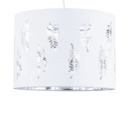First Choice Lighting Fern - White Cut Out 25Cm Pendant Lightshade - thumbnail 1