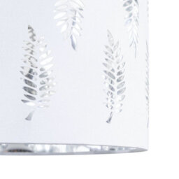 First Choice Lighting Fern - White Cut Out 25Cm Pendant Lightshade - thumbnail 3