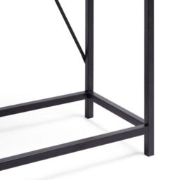 Vonhaus Chevron Console Table, Black & Light Wood Effect Hallway Table, 2 Drawer Entryway Hall Table With Metal Frame, Dalton - thumbnail 5
