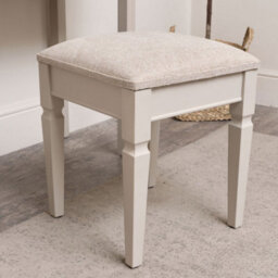 Melody Maison Taupe-Grey Cushioned Dressing Table Stool - Daventry Taupe-Grey Range - thumbnail 3