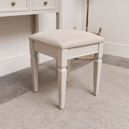 Melody Maison Taupe-Grey Cushioned Dressing Table Stool - Daventry Taupe-Grey Range - thumbnail 1