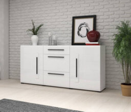 Arte Tulsa Contemporary Sideboard Cabinet In White Gloss - W1800mm X H860mm X D390mm - thumbnail 3