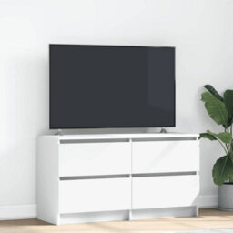 Berkfield Tv Cabinet White 100X35X54 Cm Engineered Wood - thumbnail 1