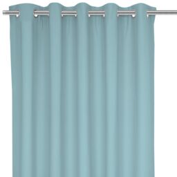 GoodHome Hiva Light Blue Solid Dyed Lined Eyelet Curtain (W)167Cm (L)183Cm, Pair - thumbnail 4