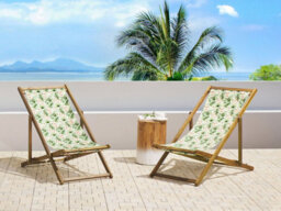 Beliani Set Of 2 Sun Lounger Replacement Fabrics Anzio/avellino 113 X 44 Cm Pink - thumbnail 2