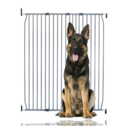 Bettacare Extra Tall Eco Screw Fit Pet Gate, Grey, 120Cm - 130Cm, Extra Tall Gate 100Cm In Height, Screw Fitted Dog Gate - thumbnail 1