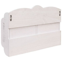 Vidaxl Wall Mounted Coat Rack White 50X10X34 Cm Wood - thumbnail 5