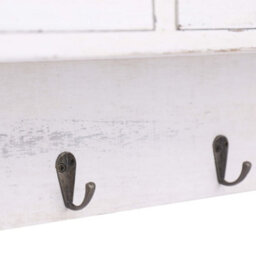 Vidaxl Wall Mounted Coat Rack White 50X10X34 Cm Wood - thumbnail 7