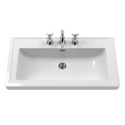 Dezine Colorado 800mm Cool Grey 3 Tap Hole Floorstanding Vanity Unit - thumbnail 2