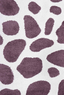 The Rugs Moodi Shaggy Purple Nimbus Rug Runner Abstract Thick High Pile For Living Rooms, Bedrooms, Hallways, Kitchens - image 1