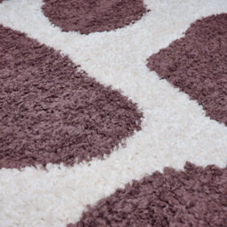 The Rugs Moodi Shaggy Purple Nimbus Rug Runner Abstract Thick High Pile For Living Rooms, Bedrooms, Hallways, Kitchens - thumbnail 3