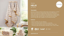 Rapport Home Helix Pure Cotton Face Towel Natural - thumbnail 3