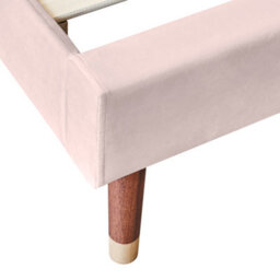 Upholstered Bed,single Bed 3Ft(90X190Cm),with Slatted Frame And Headboard, Wooden Slatted Support, Easy Assembly, Velvet Pink - thumbnail 4