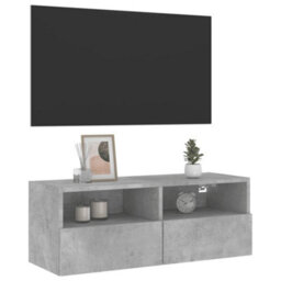 Walplus Tv Wall Cabinet Concrete Grey 80X30X30 Cm Engineered Wood - thumbnail 5