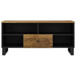 Berkfield Sturdy Tv Cabinet 100X33X46 Cm Solid Wood Mango&engineered Wood - thumbnail 4