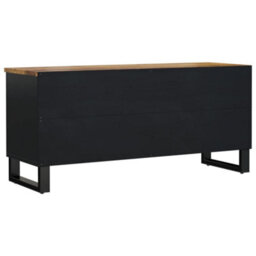Berkfield Sturdy Tv Cabinet 100X33X46 Cm Solid Wood Mango&engineered Wood - thumbnail 5
