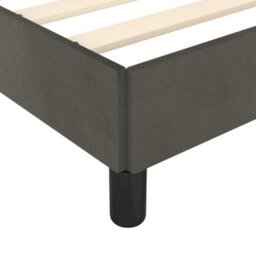 Berkfield Bed Frame With Headboard Dark Grey 135X190Cm 4Ft6 Double Velvet - thumbnail 7