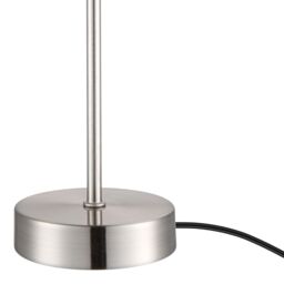 GoodHome Nunbird Plain Conical Satin Grey Silver Effect Table Lamp - thumbnail 6