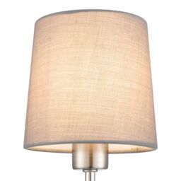 GoodHome Nunbird Plain Conical Satin Grey Silver Effect Table Lamp - thumbnail 7