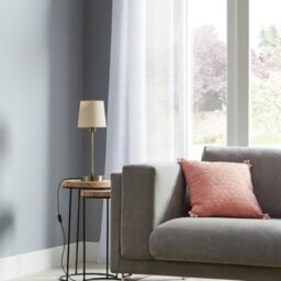 GoodHome Nunbird Plain Conical Satin Grey Silver Effect Table Lamp - thumbnail 8
