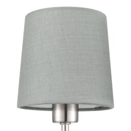 GoodHome Nunbird Plain Conical Satin Grey Silver Effect Table Lamp - thumbnail 5