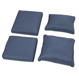 Wyld Haus Sediro Lule Grey And Blue 7-Seater Rattan Outdoor Sofa Set With Reclining Armchairs, Footstools And Table - thumbnail 9