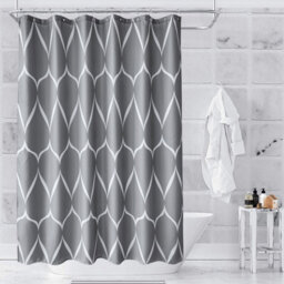Neel Blue Polyester Shower Curtain Bathroom With 12 Curtain Hook Water-Resistant Bath Curtain 180 X 180Cm - thumbnail 1