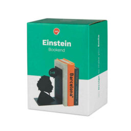Balvi Bookend Decorative Einstein Quote Silhouette Upright Book Ends For Shelves Black Metal - thumbnail 6