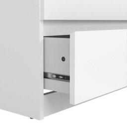 Wyld Haus Budapest Wide White Chest Of Drawers - 6-Drawer Gloss Dresser - thumbnail 8