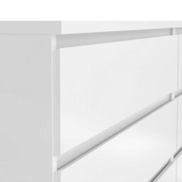 Wyld Haus Budapest Wide White Chest Of Drawers - 6-Drawer Gloss Dresser - thumbnail 7