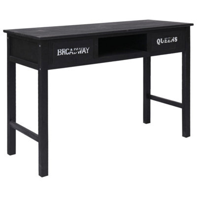 Berkfield Console Table Black 110X45X76 Cm Wood - image 1