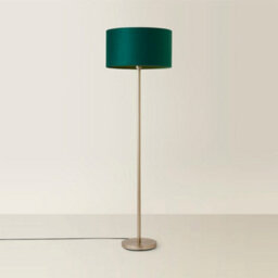 Valuelights Charles Chrome Floor Lamp With Green Velvet Shade And Bulb - thumbnail 6