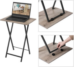 HOOBRO Side Table 2 Set, Folding Tray Table, Tv Trays, Industrial Snack Tables For Eating At Couch, End Table For Small Space, - thumbnail 6