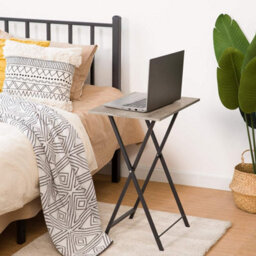 HOOBRO Side Table 2 Set, Folding Tray Table, Tv Trays, Industrial Snack Tables For Eating At Couch, End Table For Small Space, - thumbnail 4