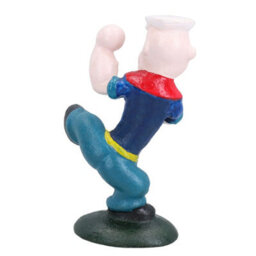 AB Tools Kung Fu Popeye Sailor Man Mascot Figure Statue Cast Iron Metal Decoration - thumbnail 2