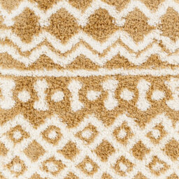 Livabliss Urban Shaggy-Geometric Camel Ivory Soft Plush Pile Living Bedroom Rug 160 X 220 Cm Easy Care, Non Shedding - thumbnail 7