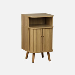 Sweeek - Bedside Table With Sliding Doors And 1 Niche Legacy Natural 40X40X70 Cm - thumbnail 1