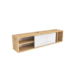 Decorotika Modern Teo Floating Tv Unit Sapphire Oak And White - thumbnail 6