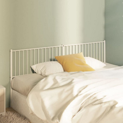 Berkfield Metal Headboard White 200 Cm - image 1