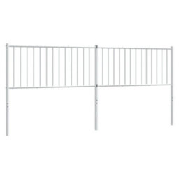 Berkfield Metal Headboard White 200 Cm - thumbnail 2