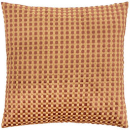 furn. Furn Checkered Velvet Polyester Filled Cushion, Chocolate, 45 X 45Cm - thumbnail 2