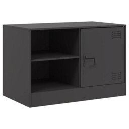 Berkfield Sturdy Tv Cabinet Black 67X39X44 Cm Steel - thumbnail 1