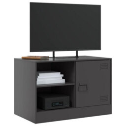 Berkfield Sturdy Tv Cabinet Black 67X39X44 Cm Steel - thumbnail 4