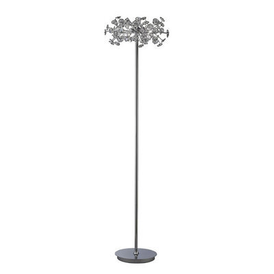 Luminosa Lighting Luminosa Savanna Floor Lamp 3 Light G9 Polished Chrome/crystal, Not Led/cfl Compatible - image 1