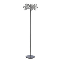 Luminosa Lighting Luminosa Savanna Floor Lamp 3 Light G9 Polished Chrome/crystal, Not Led/cfl Compatible